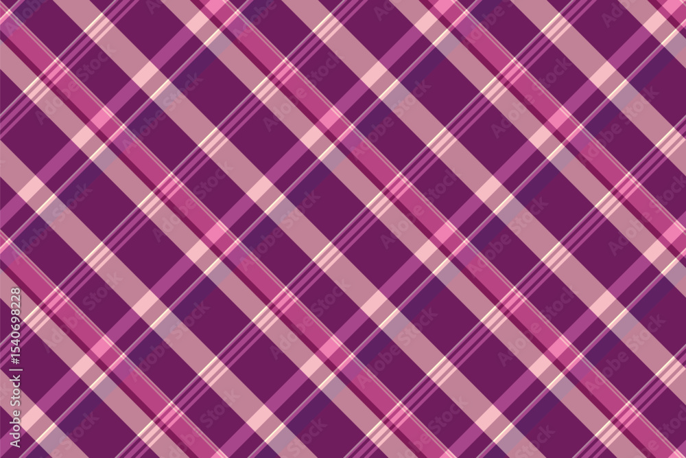 Woven vector check texture, jersey background tartan plaid. Grid fabric pattern seamless textile in pink and light colors. Woven vector check texture, jersey background tartan plaid. Grid fabric pattern seamless textile in pink and light colors.