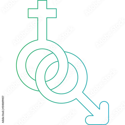 Gender symbol icon single icon vector illustration