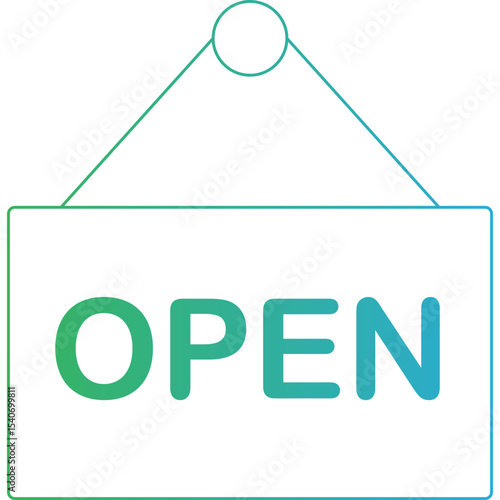 Open icon single icon vector illustration