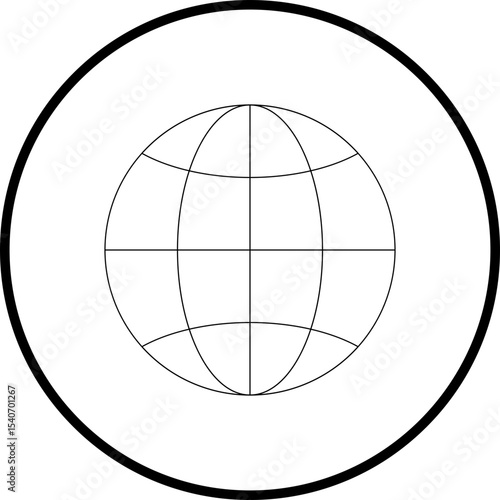 Global icon single icon vector illustration