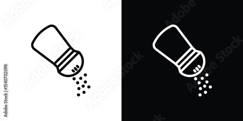 Pepper shaker icon design. simple stroke line vector icon set