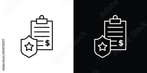 Penalty icon design. simple stroke line vector icon set