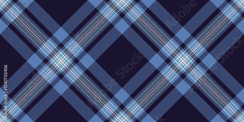Seamless tartan pattern. Classic blue plaid design ideal for textile prints, wallpaper, or backgrounds. Represents tradition and elegance.