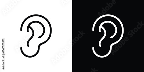 Otitis icon design. simple stroke line vector icon set