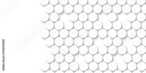 White tiles wall. round marble textures, ball tiles. Top view pavement circle block white texture with seamless patterns floor background. Air Bubble wrap texture background. Textured Background.
