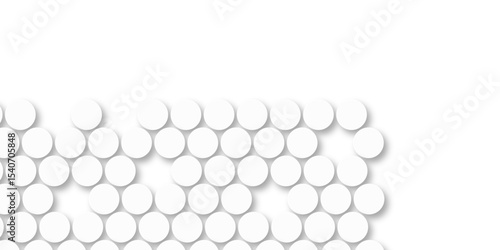 White tiles wall. round marble textures, ball tiles. Top view pavement circle block white texture with seamless patterns floor background. Air Bubble wrap texture background. Textured Background.