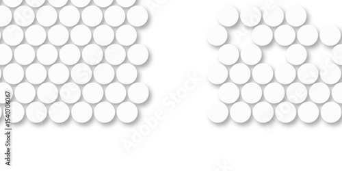 White tiles wall. round marble textures, ball tiles. Top view pavement circle block white texture with seamless patterns floor background. Air Bubble wrap texture background. Textured Background.