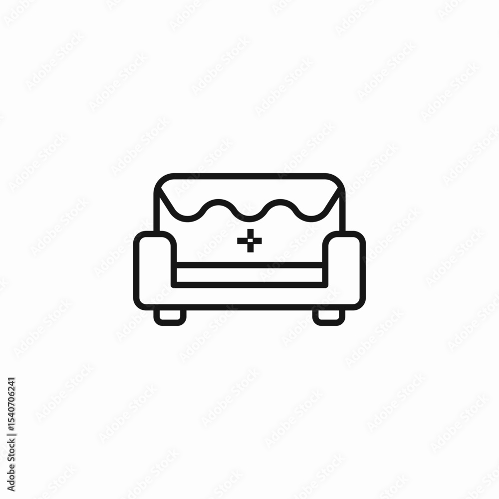 comfortable living couch icon sign vector comfortable living couch icon sign vector