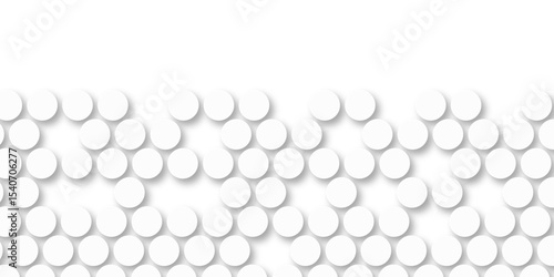 White tiles wall. round marble textures, ball tiles. Top view pavement circle block white texture with seamless patterns floor background. Air Bubble wrap texture background. Textured Background.