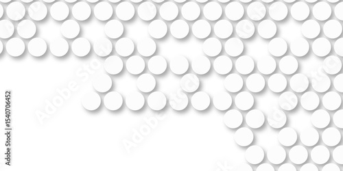 White tiles wall. round marble textures, ball tiles. Top view pavement circle block white texture with seamless patterns floor background. Air Bubble wrap texture background. Textured Background.