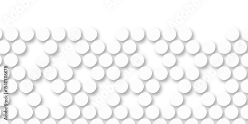 White tiles wall. round marble textures, ball tiles. Top view pavement circle block white texture with seamless patterns floor background. Air Bubble wrap texture background. Textured Background.