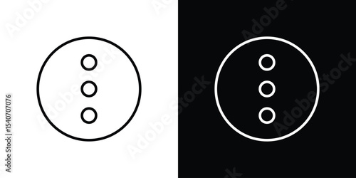 Menu dots icon design. simple stroke line vector icon set