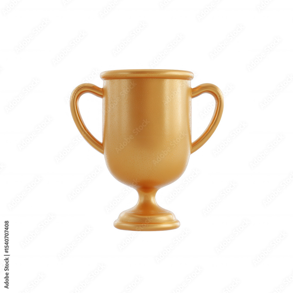 A golden trophy cup on a white isolated background, symbolizing achievement and success, perfect for awards, competitions, and recognition themes. A golden trophy cup on a white isolated background, symbolizing achievement and success, perfect for awards, competitions, and recognition themes.