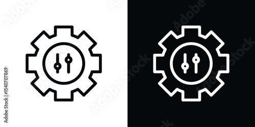 Mass customization icon design. simple stroke line vector icon set