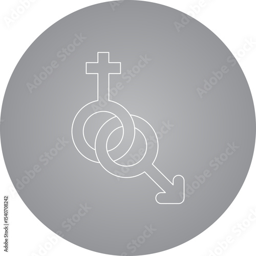Gender symbol icon single icon vector illustration