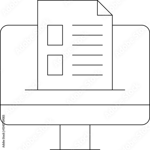 Computer file icon single icon vector illustration