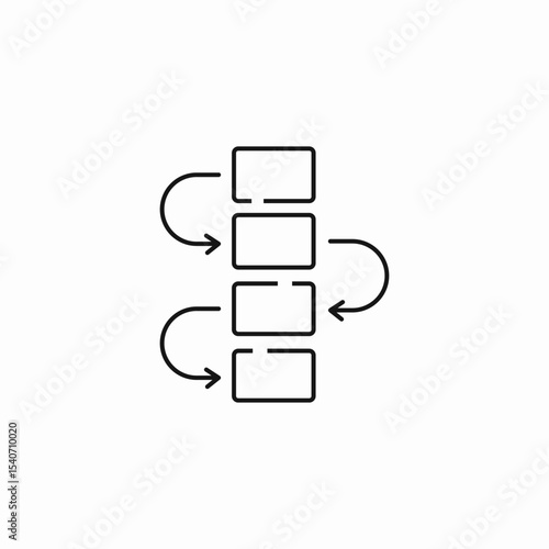 workflow process steps icon sign vector