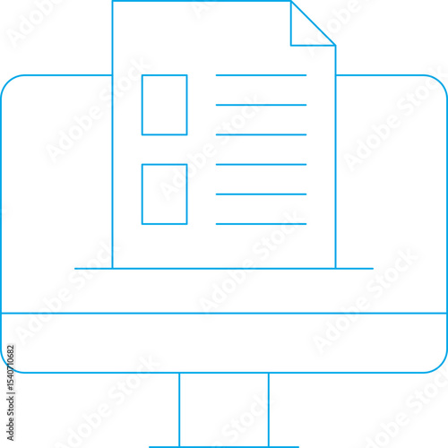 Computer file icon single icon vector illustration