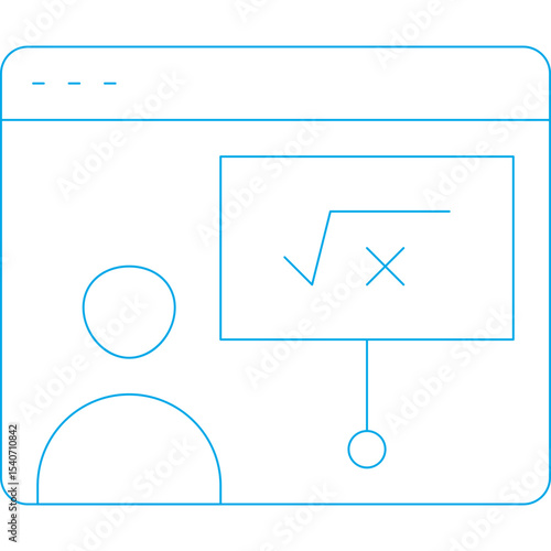 Mathematic presentation icon single icon vector illustration