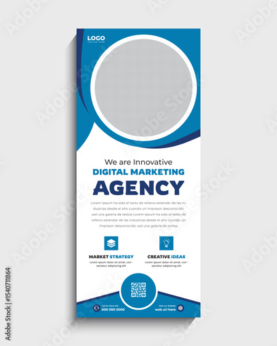 Corporate Roll Up Banner Standee Template Design Layout
