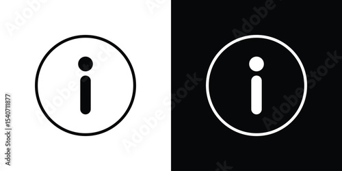 Info icon design. simple stroke line vector icon set