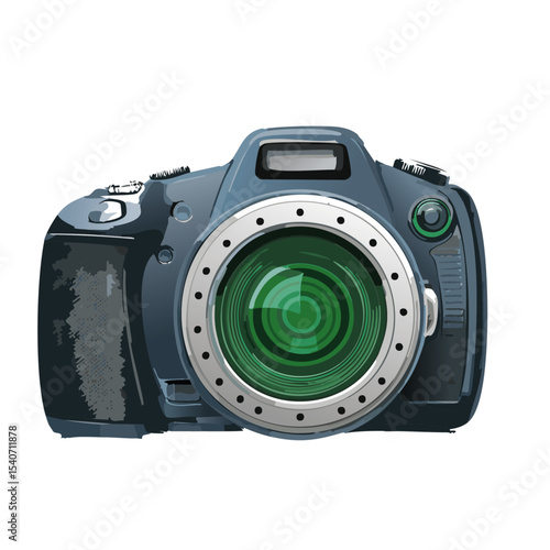 digital slr camera vector graphic technic design