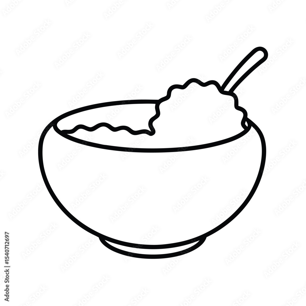 Coconut Shrimp with Sweet Sauce in Line Art Vector illustration Coconut Shrimp with Sweet Sauce in Line Art Vector illustration
