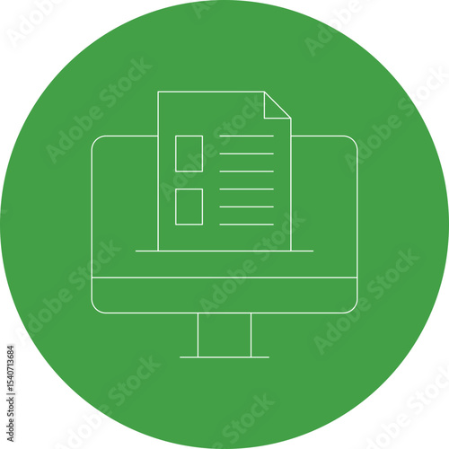 Computer file icon single icon vector illustration