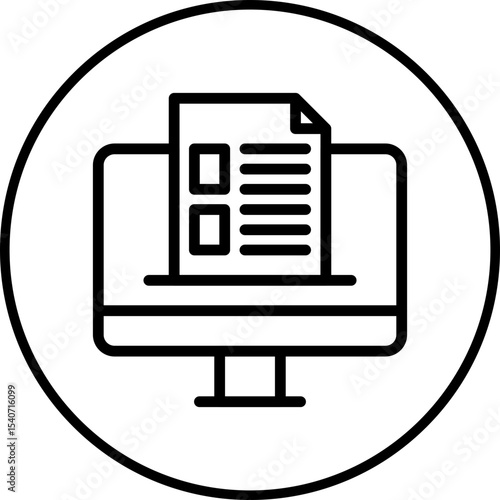 Computer file icon single icon vector illustration