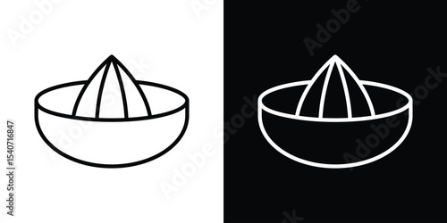 Hand Juicer icon design. simple stroke line vector icon set