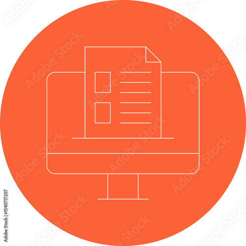 Computer file icon single icon vector illustration