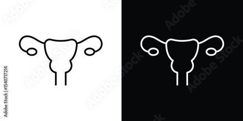 Gynecology icon design. simple stroke line vector icon set