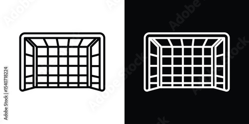 Goal net icon design. simple stroke line vector icon set