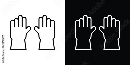 Gloves icon design. simple stroke line vector icon set