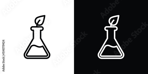 GMO icon design. simple stroke line vector icon set