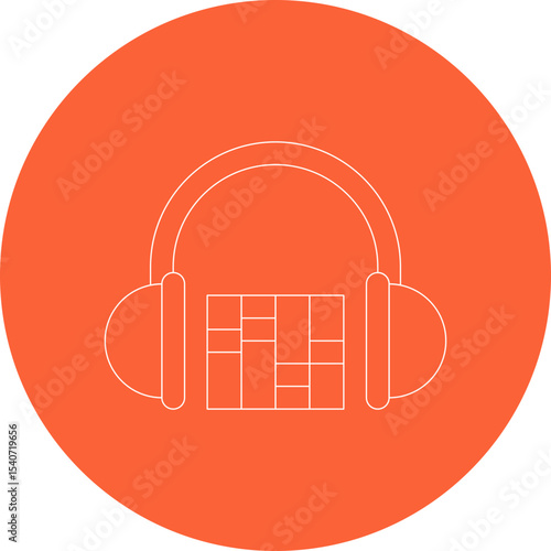 Books listening icon single icon vector illustration