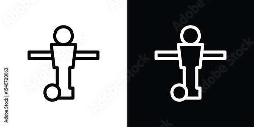 Foosball icon design. simple stroke line vector icon set