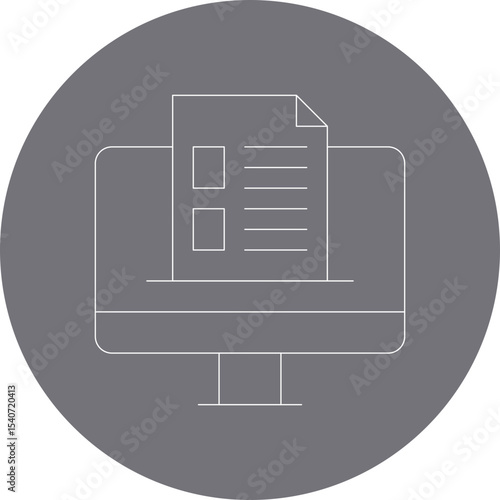 Computer file icon single icon vector illustration
