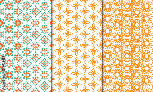 A set Of abstract Floral Pattern Design