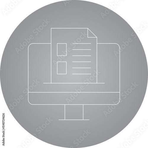 Computer file icon single icon vector illustration