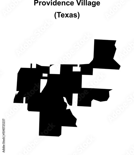 Providence Village (Texas) blank outline map