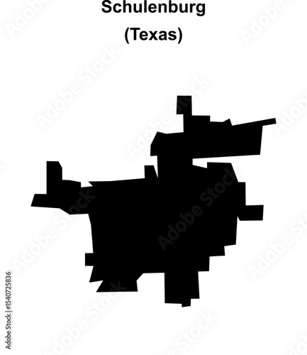 Schulenburg (Texas) blank outline map