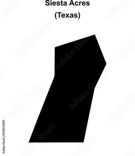 Siesta Acres (Texas) blank outline map