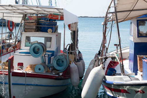 Fototapeta Naklejka Na Ścianę i Meble -  Alonissos, fishermen boats in the small port of Patitiri