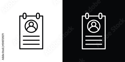 Curriculum icon design. simple stroke line vector icon set