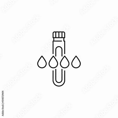 test tube blood icon sign vector