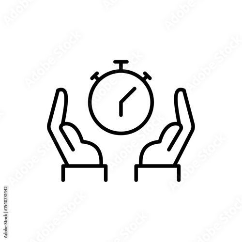Vector line icon related to time schedule. Perfect Line. Editable Stroke.