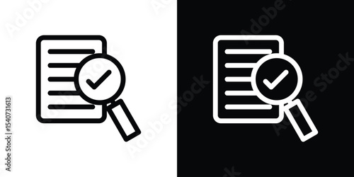 Compliance document icon design. simple stroke line vector icon set