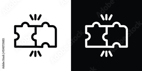 Compatibility icon design. simple stroke line vector icon set