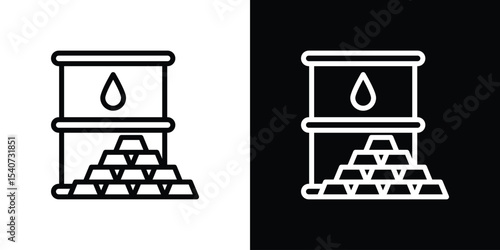 Commodity icon design. simple stroke line vector icon set